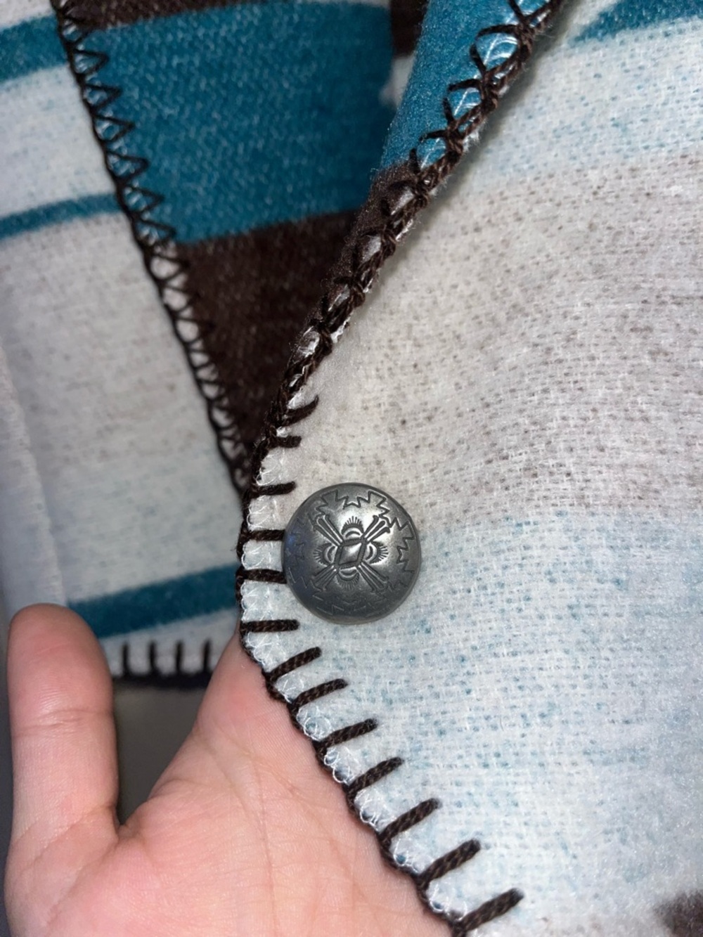 Aztec Pattern Open-Front Cardigan - Picture 3 of 11